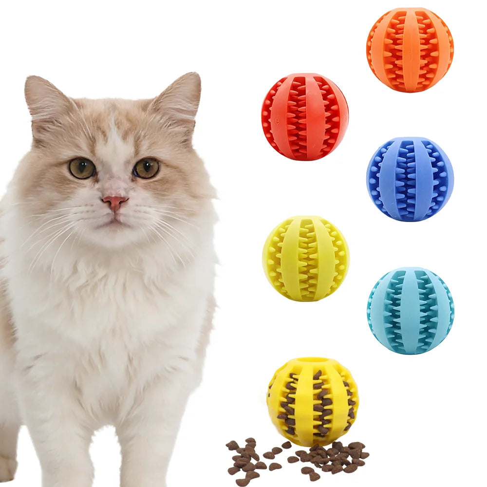 Durable Rubber Dog Toy Ball For Teething And Chewing