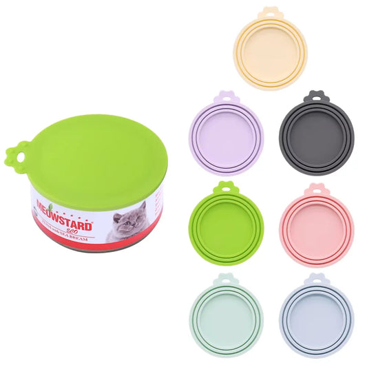 Reusable Silicone Pet Can Lid For Fresh Food Storage
