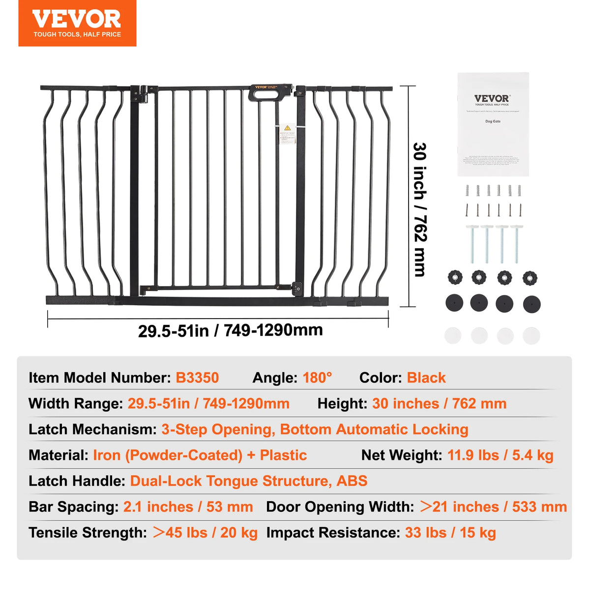 SucceBuy Pressure Mount Baby And Pet Walk Through Safety Gate