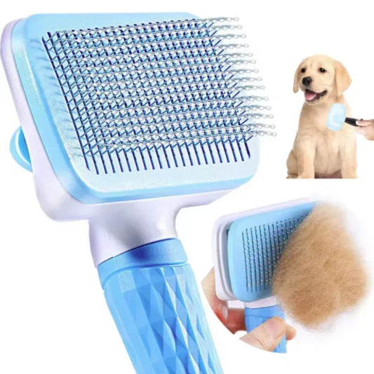 Self Cleaning Dog And Cat Deshedding Grooming Brush For Bathing