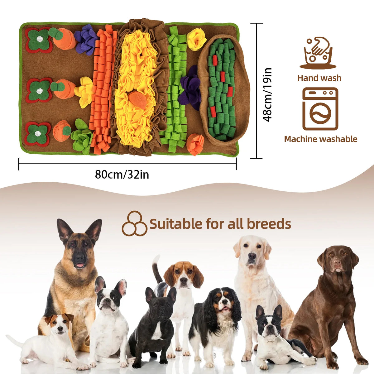 Interactive Dog Sniffing Pad For Slow Feeding And Training