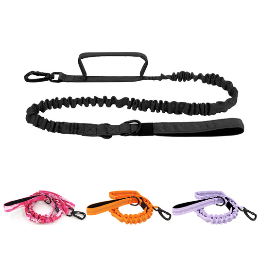 PetraVel Quick Release Double Handle Dog Leash Adjustable Nylon Rope