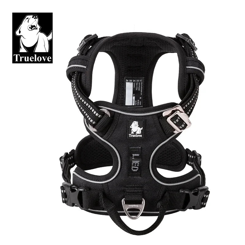 Truelove Reflective Nylon Dog Harness No Pull Adjustable Vest Walking