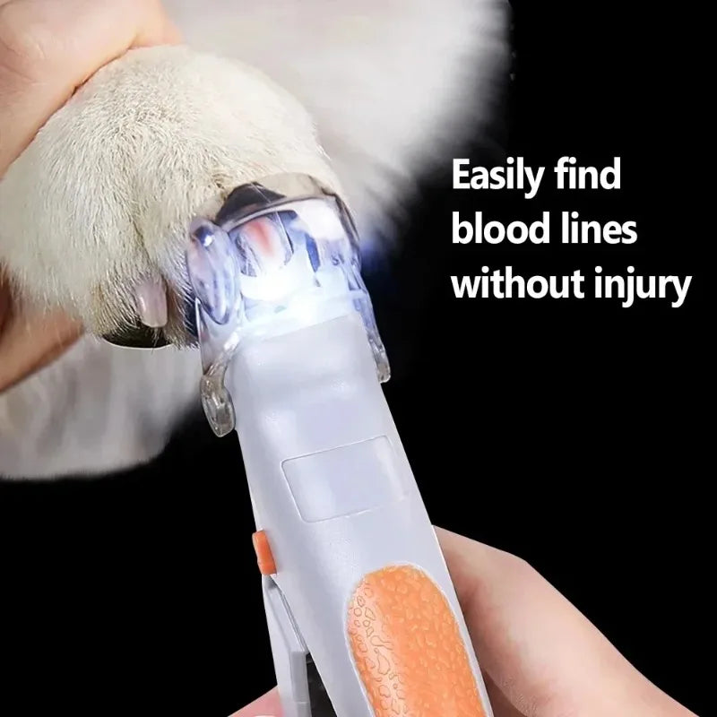 Stainless Steel LED Pet Nail Clipper With Bright Light