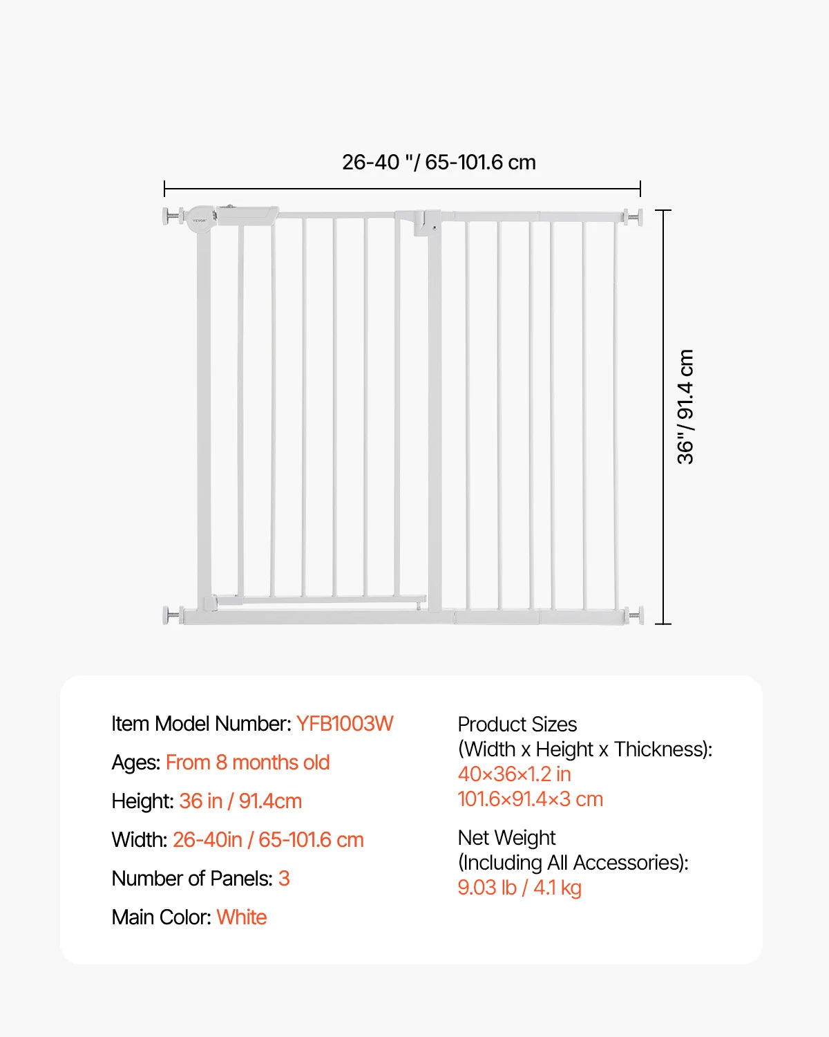 SucceBuy Pressure Mount Baby And Pet Walk Through Safety Gate