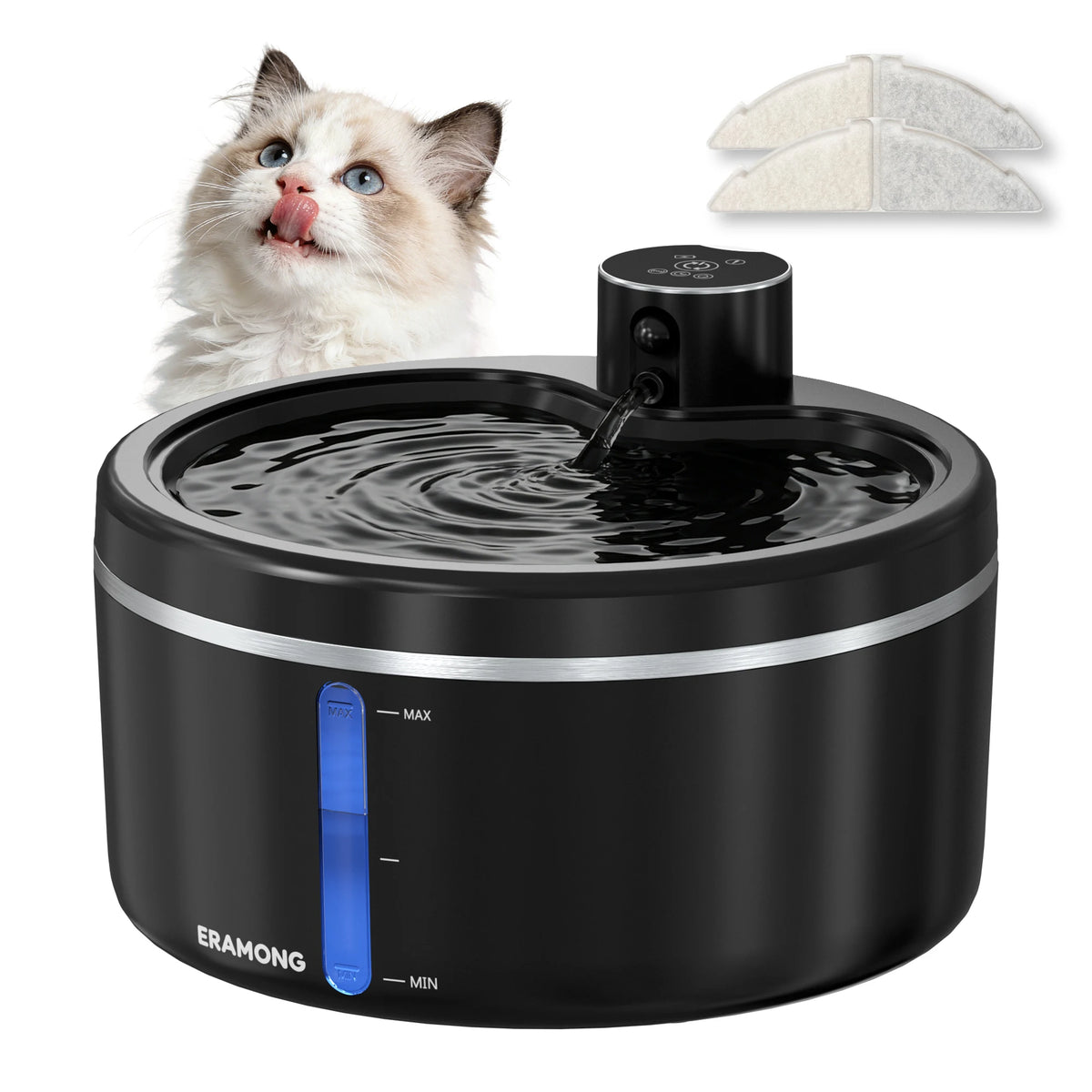 ERAMONG Wireless Intelligent Cat Water Fountain With Auto Sensor