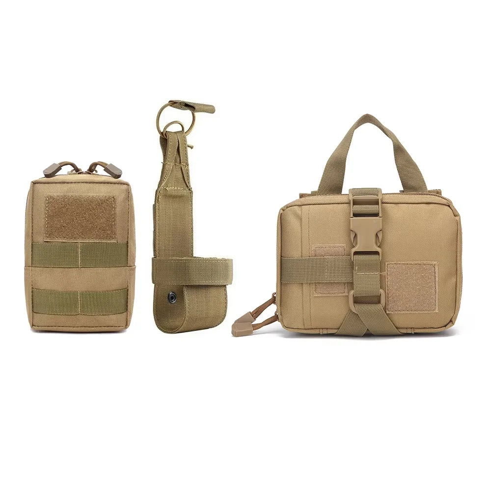Petravel Dog Tactical MOLLE Pouches Harness Training Nylon Gear Set
