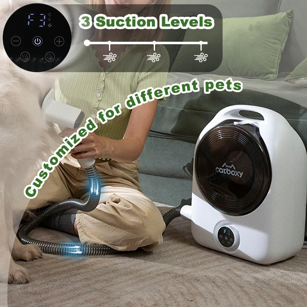 Professional Cordless Pet Grooming Kit With Low Noise Hair Dryer