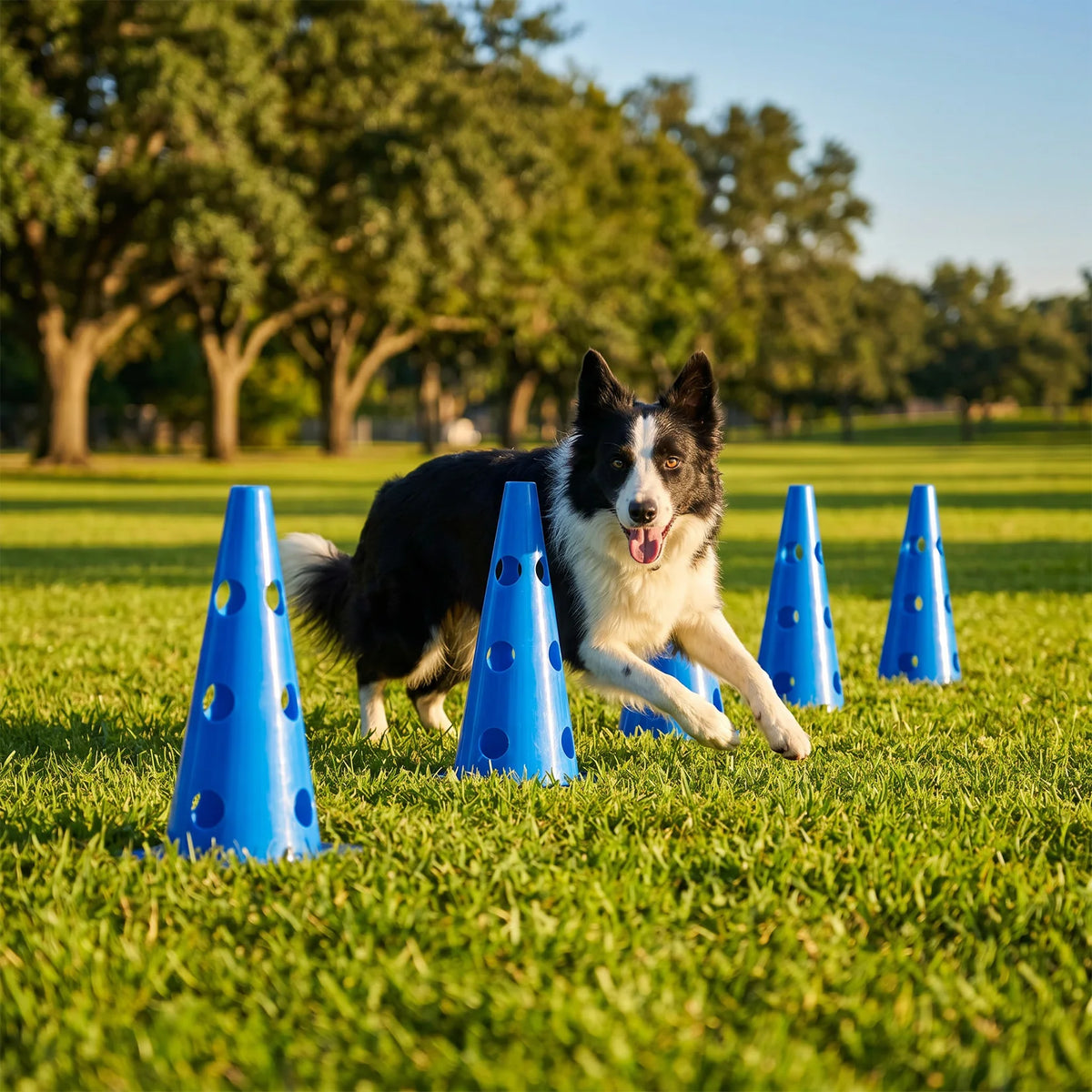 Dog Agility Training Set With Adjustable Hurdles For Exercise