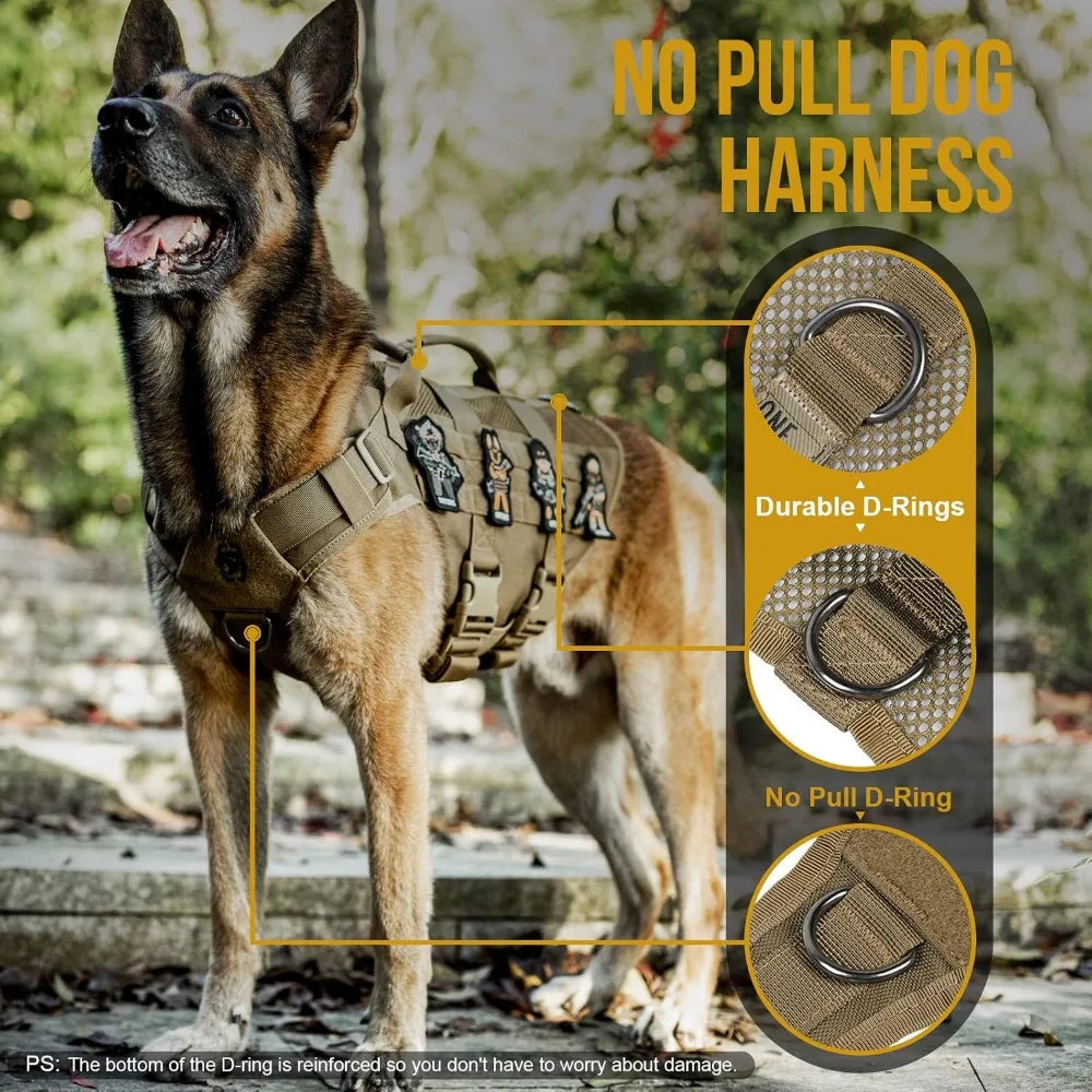Tactical Mesh Dog Harness Vest With Handle For Training