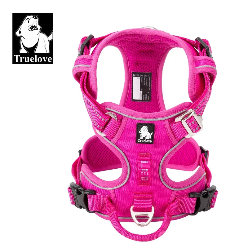 Truelove Reflective Nylon Dog Harness No Pull Adjustable Vest Walking