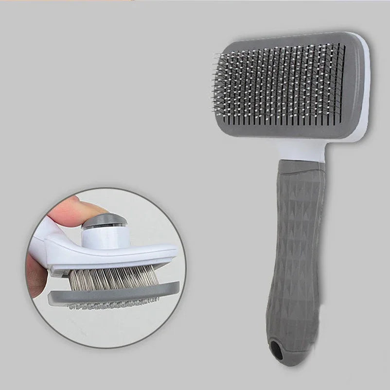 Self Cleaning Dog And Cat Deshedding Grooming Brush For Bathing