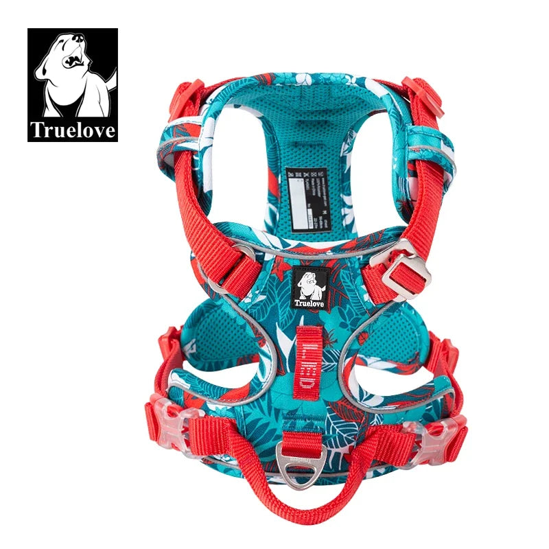 Truelove Reflective Nylon Dog Harness No Pull Adjustable Vest Walking