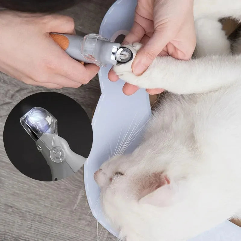 Stainless Steel LED Pet Nail Clipper With Bright Light