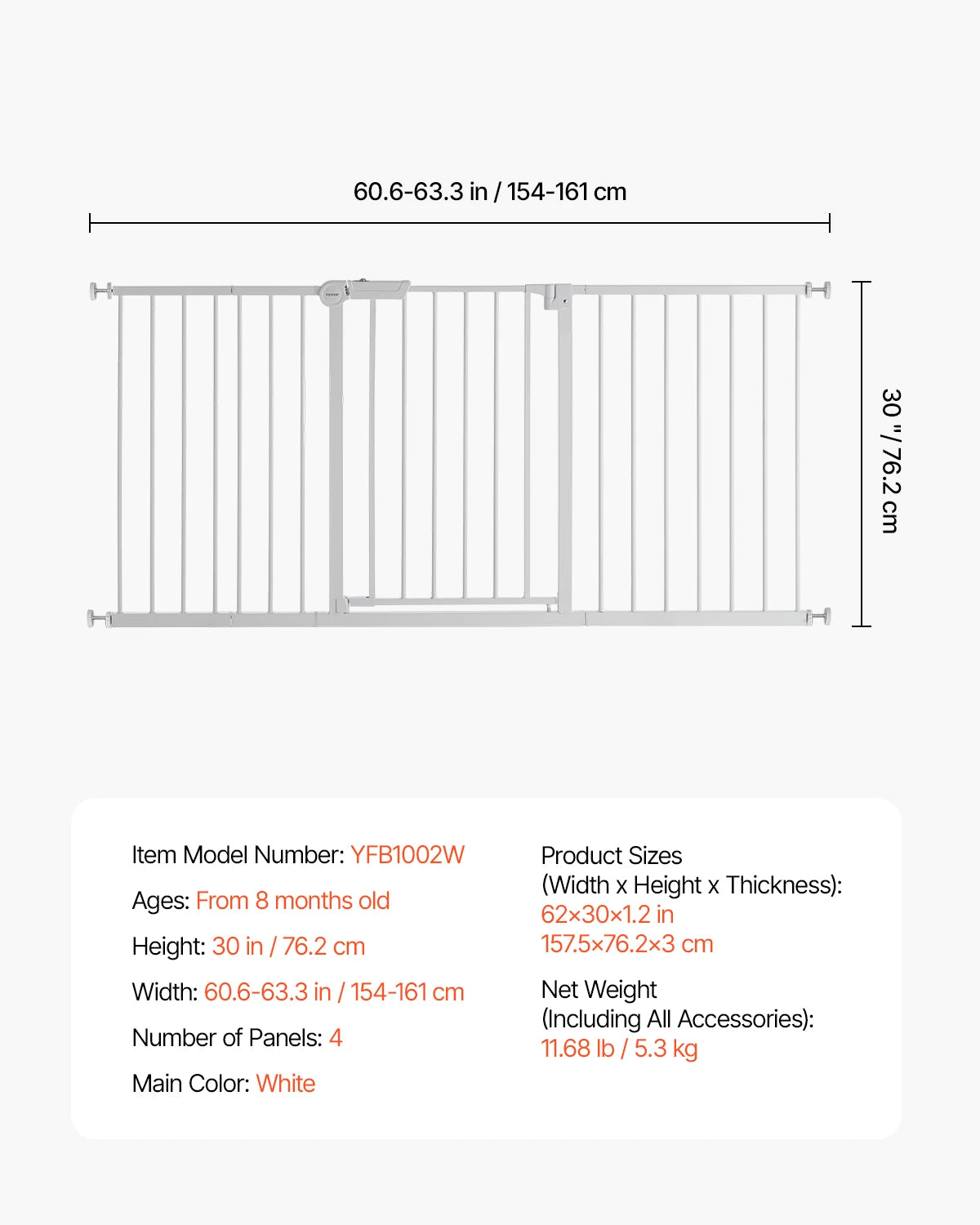 SucceBuy Pressure Mount Baby And Pet Walk Through Safety Gate