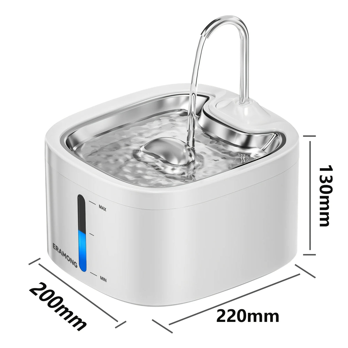 Automatic Rechargeable Stainless Steel Drinking Fountain For Cats