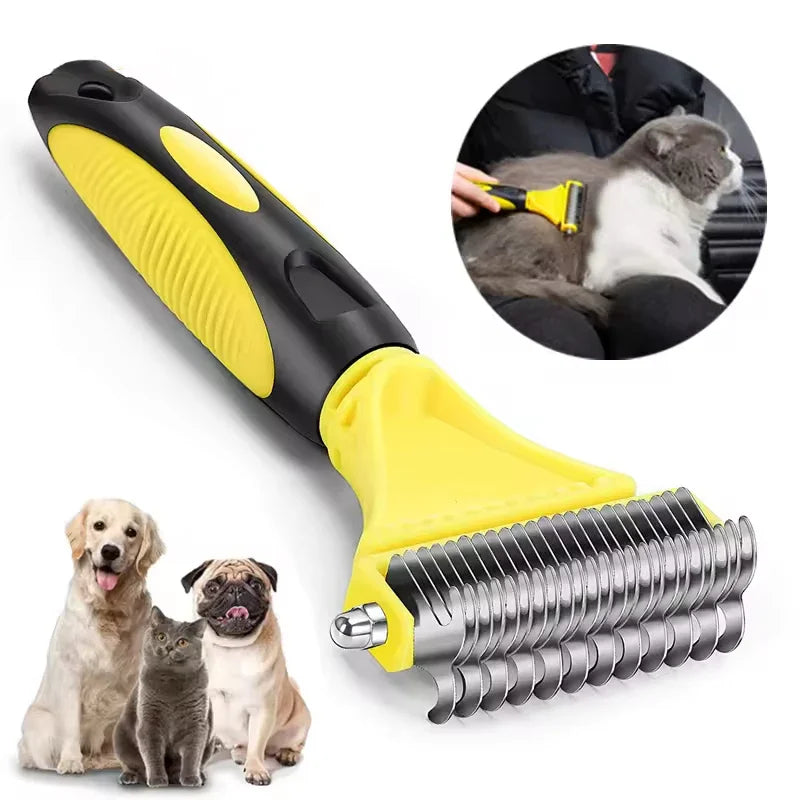 Two-Sided Pet Grooming Comb And Brush For Dogs And Cats