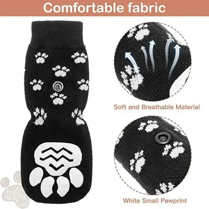 Premium Non Slip Dog Socks With Soft Cotton Paw Guards