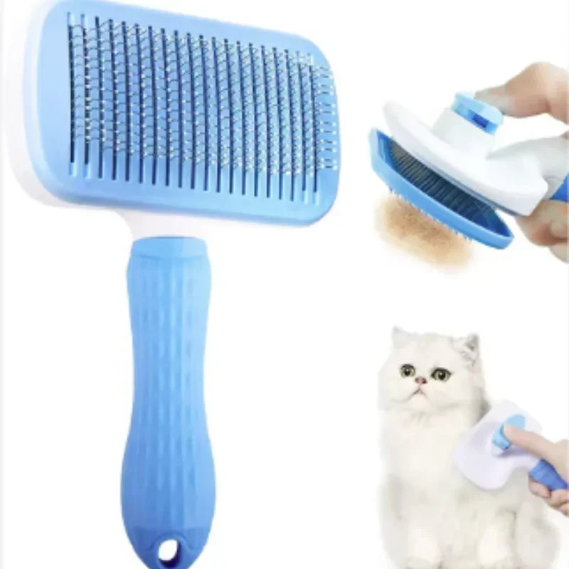 Self Cleaning Dog And Cat Deshedding Grooming Brush For Bathing