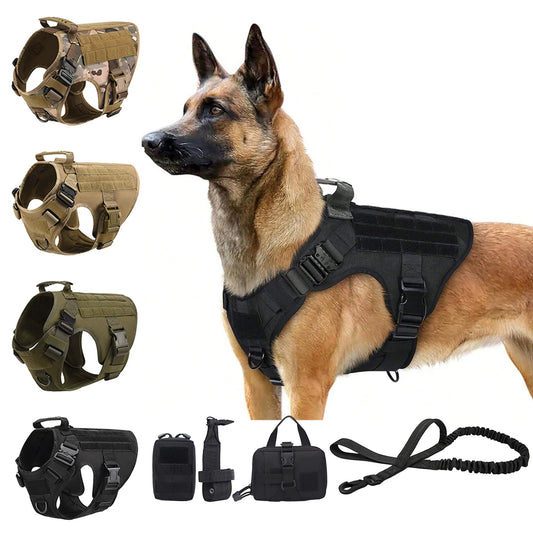 PETRAVEL Tactical Dog Harness With Padded Quick Release Vest