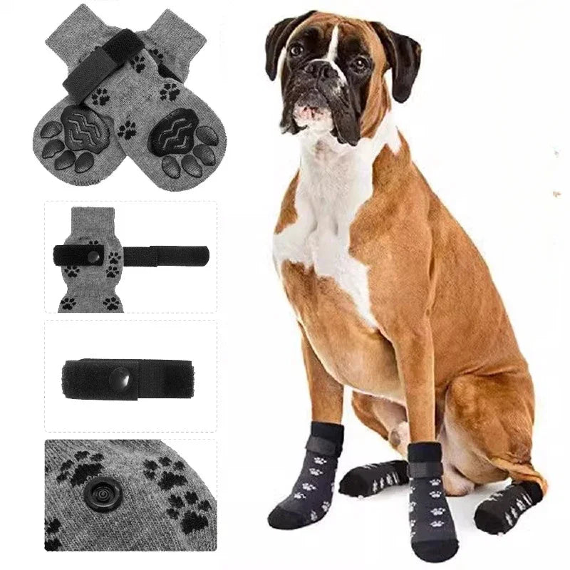Premium Non Slip Dog Socks With Soft Cotton Paw Guards