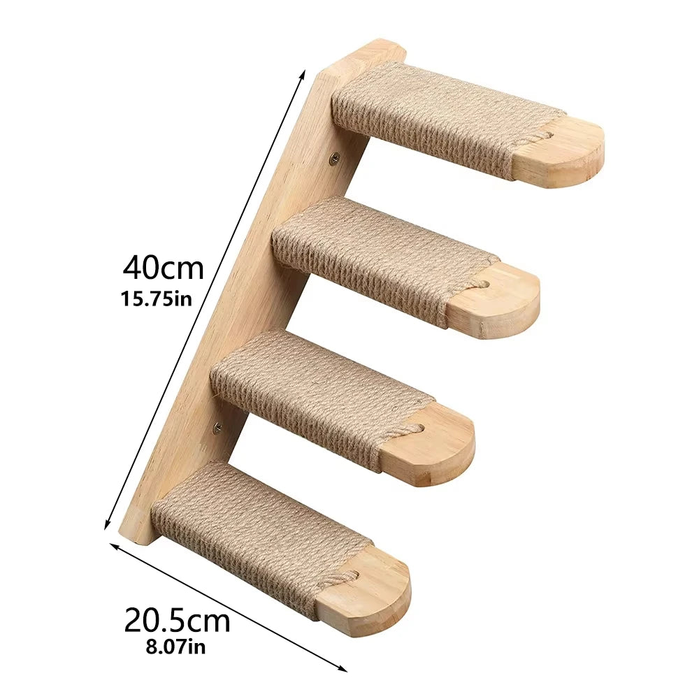 CWV Wall Mounted Cat Shelves Moon Hammock Star Perch Set