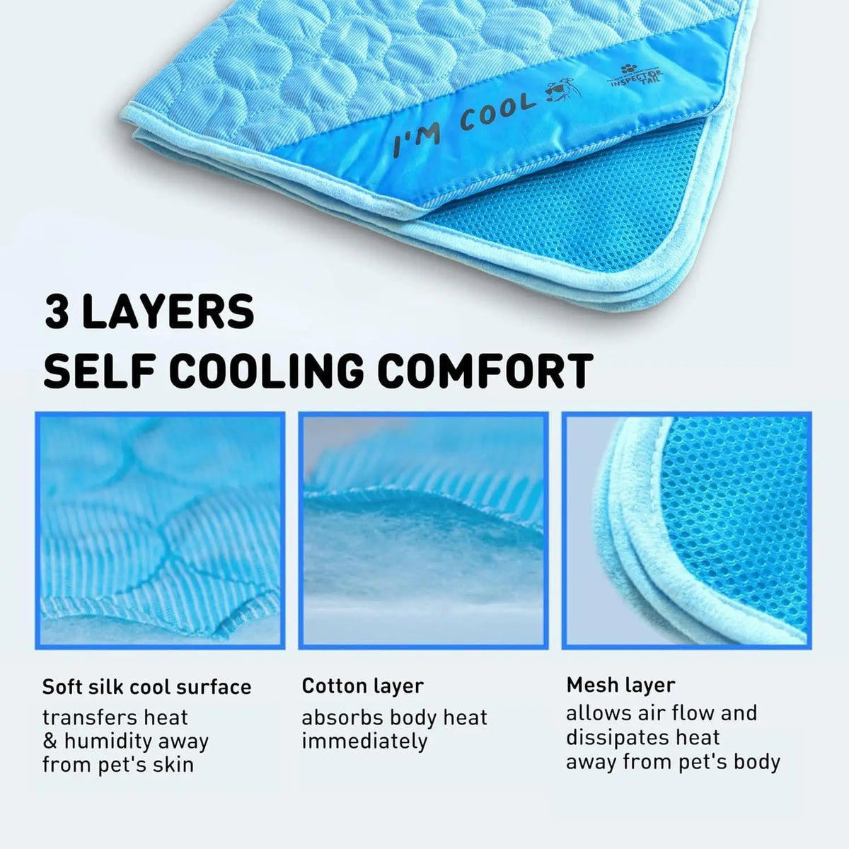 Self Cooling Dog Mat For Indoor And Outdoor Portable Use