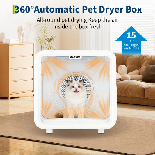 HiMISS Automatic Pet Grooming Drying Box 360 Degree Airflow