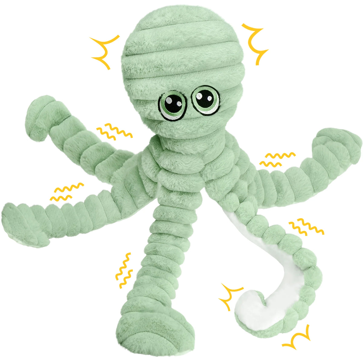 Octopus Squeaky Plush Dog Toy Interactive Dental Chew Fun