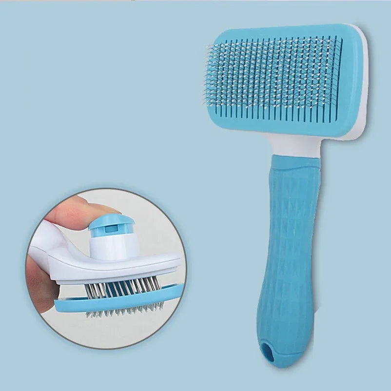 Self Cleaning Dog And Cat Deshedding Grooming Brush For Bathing