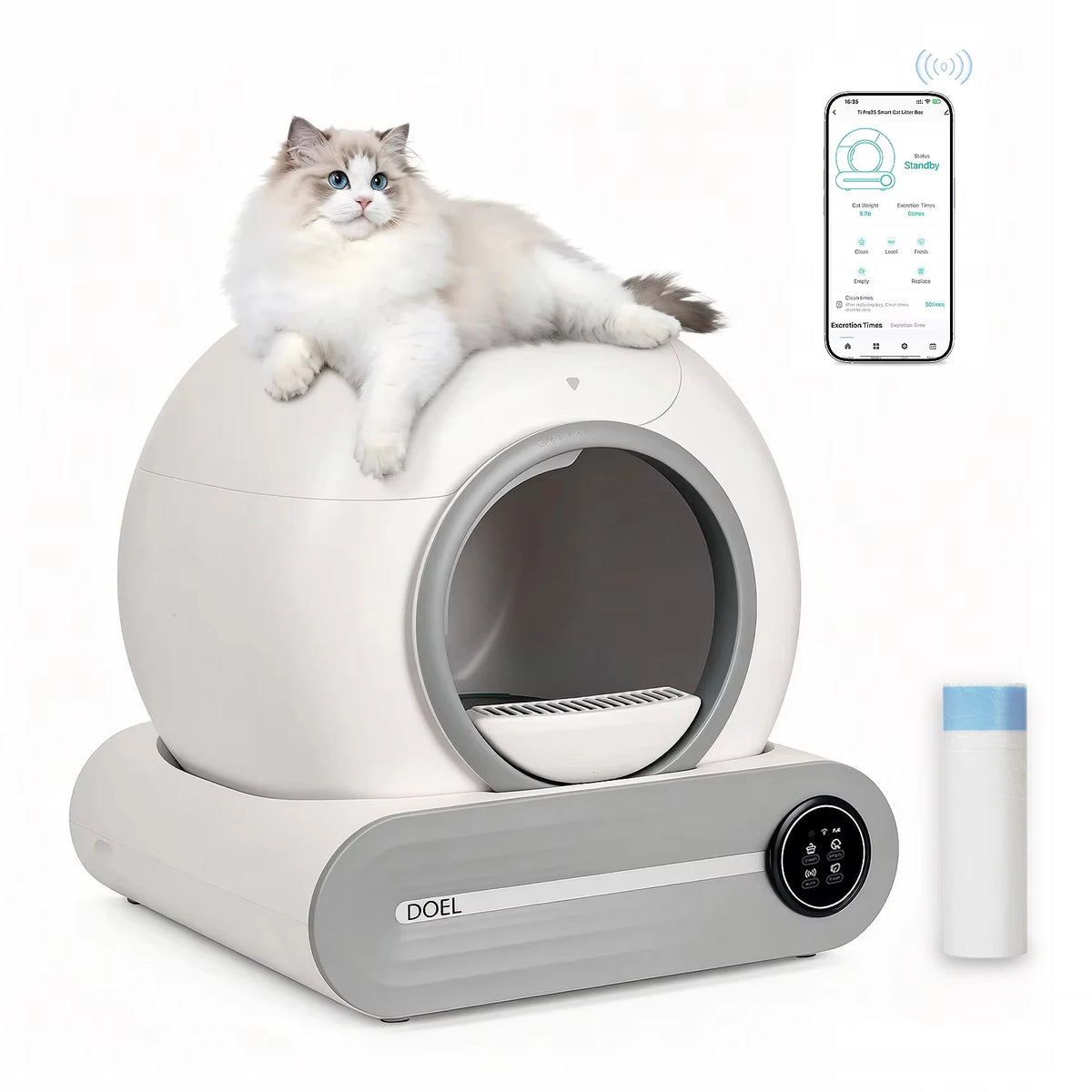 DOEL Automatic Smart Self Cleaning Cat Litter Box App Control