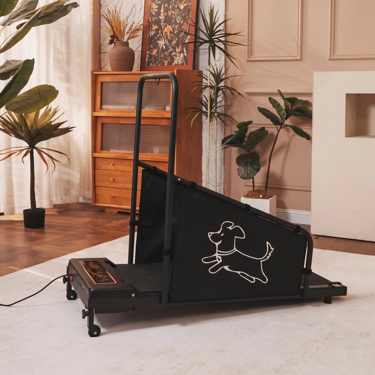 Quiet Indoor Dog Treadmill With Safety Rails For Pet Exercise