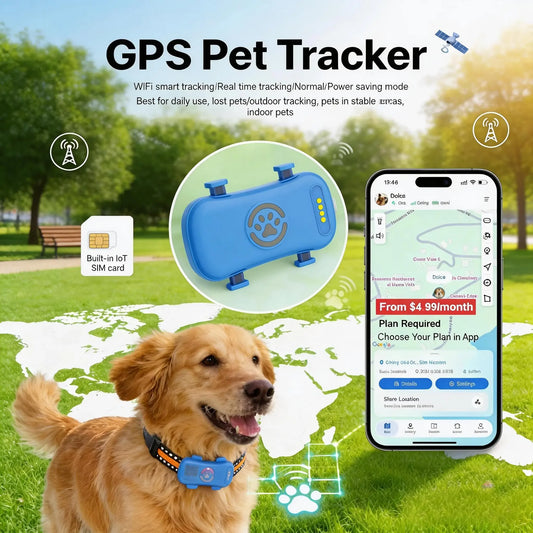 Wanwaytech GPS Pet Tracker With Real Time Tracking And Waterproof
