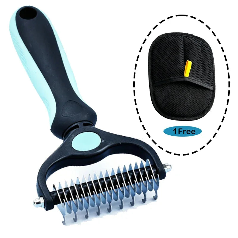 Two-Sided Pet Grooming Comb And Brush For Dogs And Cats