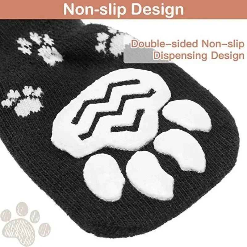 Premium Non Slip Dog Socks With Soft Cotton Paw Guards
