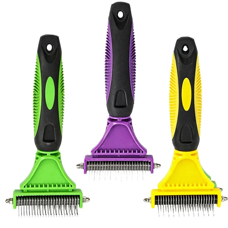 Two-Sided Pet Grooming Comb And Brush For Dogs And Cats