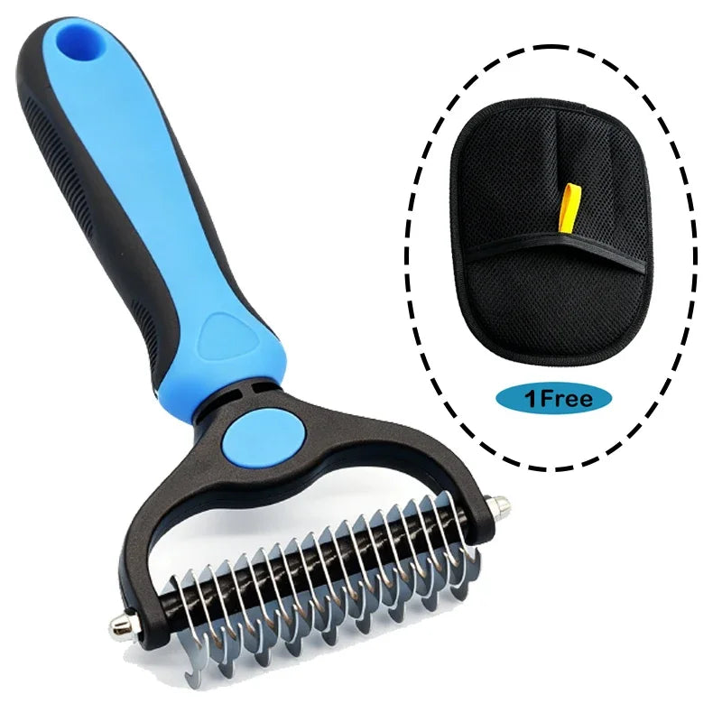 Two-Sided Pet Grooming Comb And Brush For Dogs And Cats