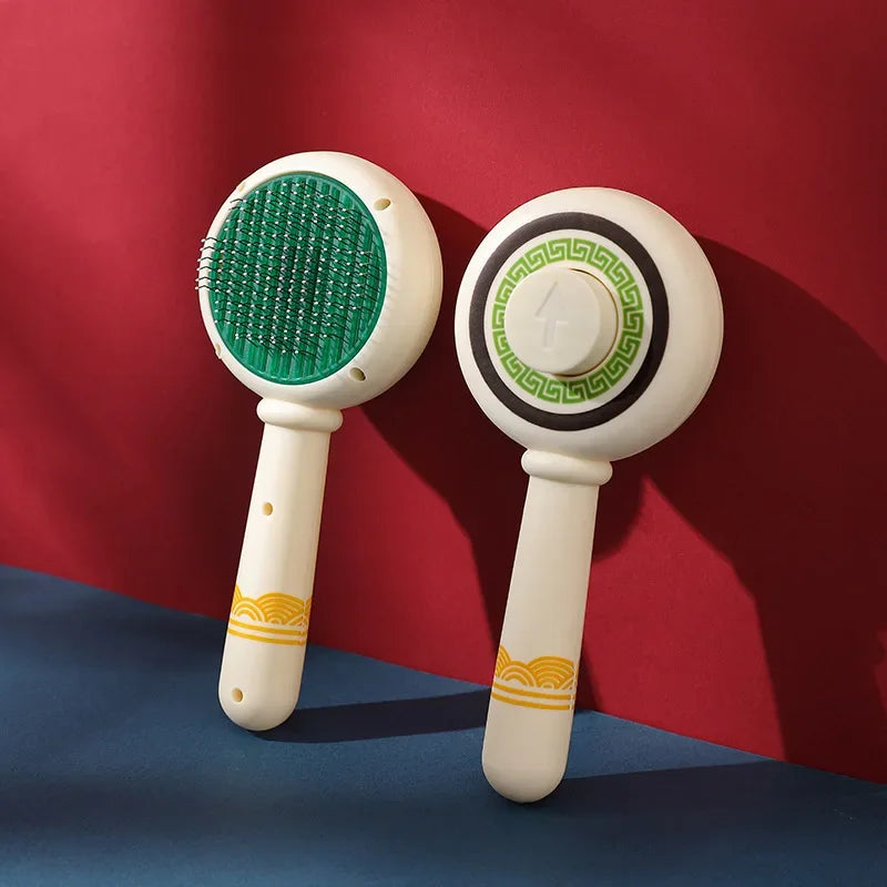 Self Cleaning Dog And Cat Deshedding Grooming Brush For Bathing