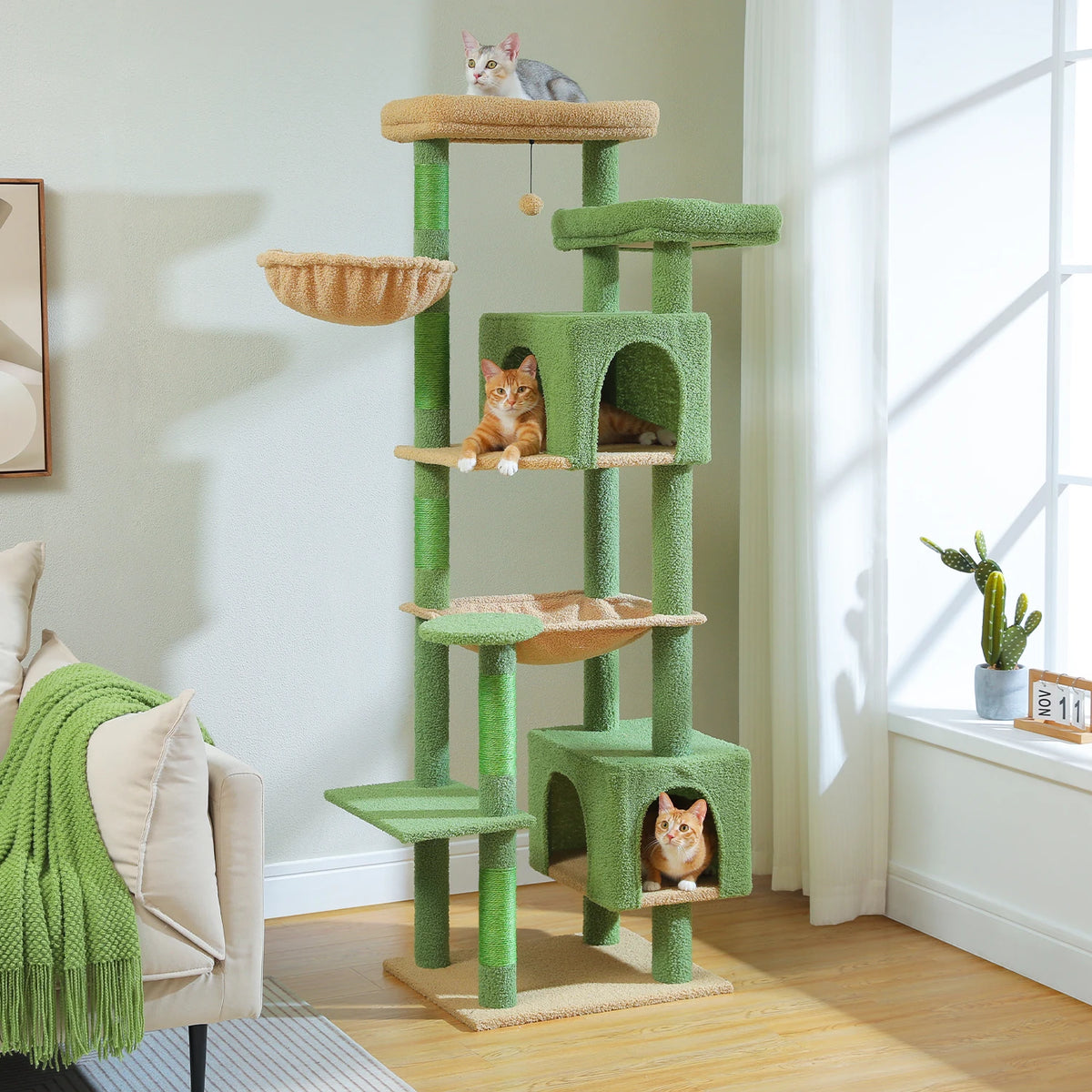 PAWZ Road Multi Tier Cat Tree With Hammock And Posts