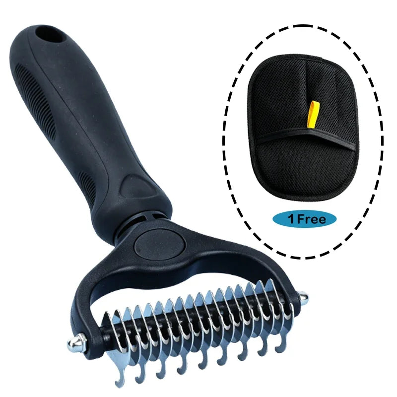 Two-Sided Pet Grooming Comb And Brush For Dogs And Cats