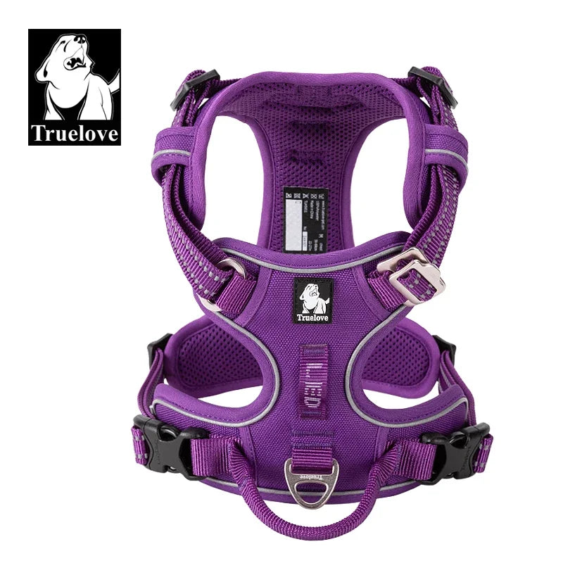 Truelove Reflective Nylon Dog Harness No Pull Adjustable Vest Walking