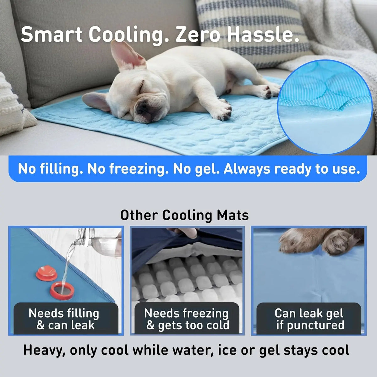 Self Cooling Dog Mat For Indoor And Outdoor Portable Use