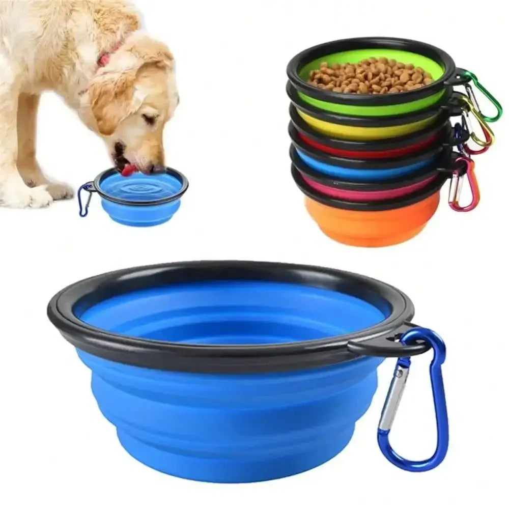 Folding Portable Dog Feeder And Water Dispenser For Travel
