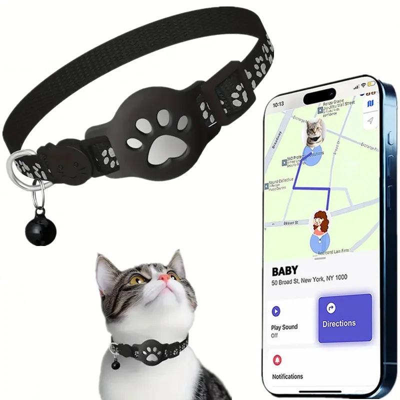 Reflective Waterproof Anti Lost Cat Collar For Apple AirTag
