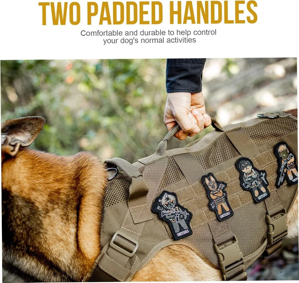 Tactical Mesh Dog Harness Vest With Handle For Training