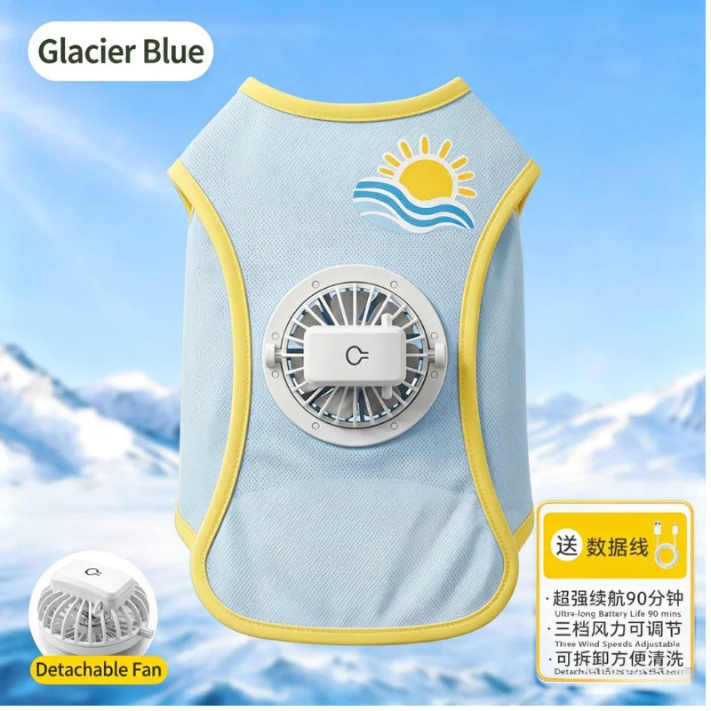Detachable Usb Cooling Vest With Uv Protection For Dogs