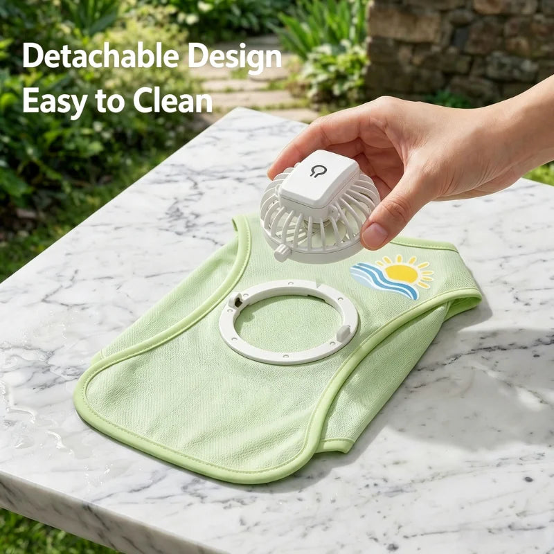 Detachable Usb Cooling Vest With Uv Protection For Dogs