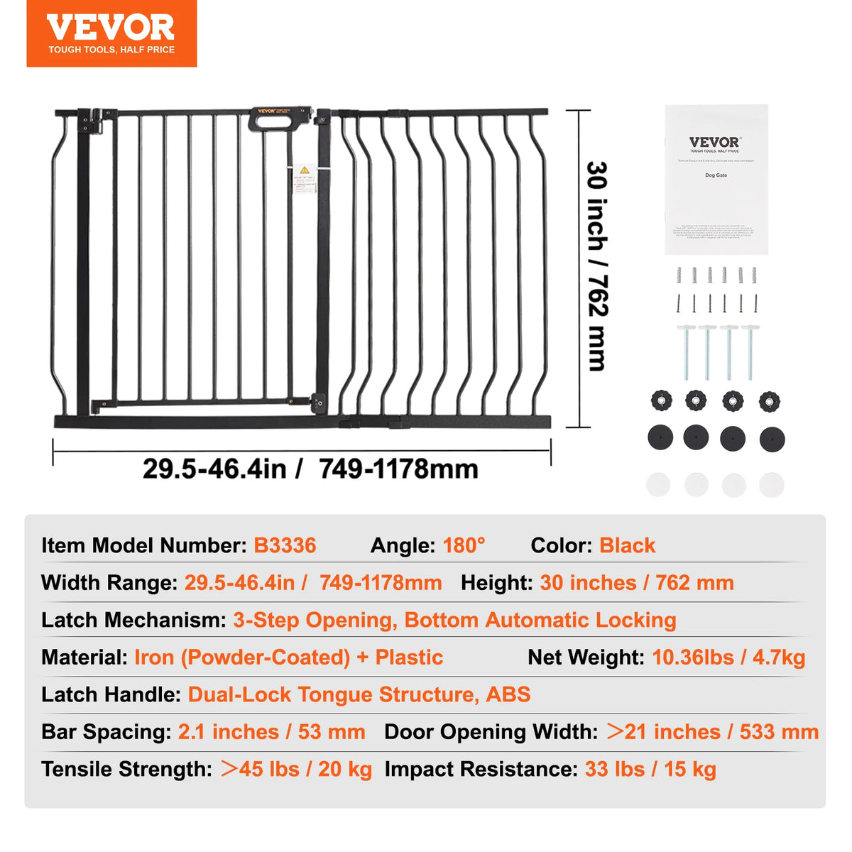 SucceBuy Pressure Mount Baby And Pet Walk Through Safety Gate