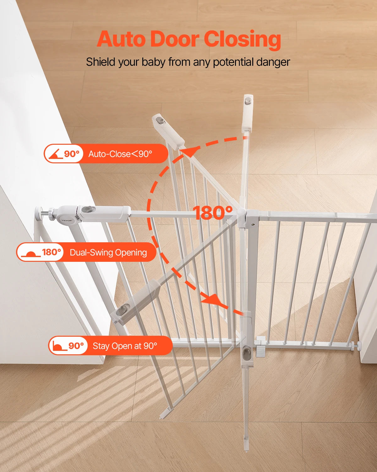 SucceBuy Pressure Mount Baby And Pet Walk Through Safety Gate