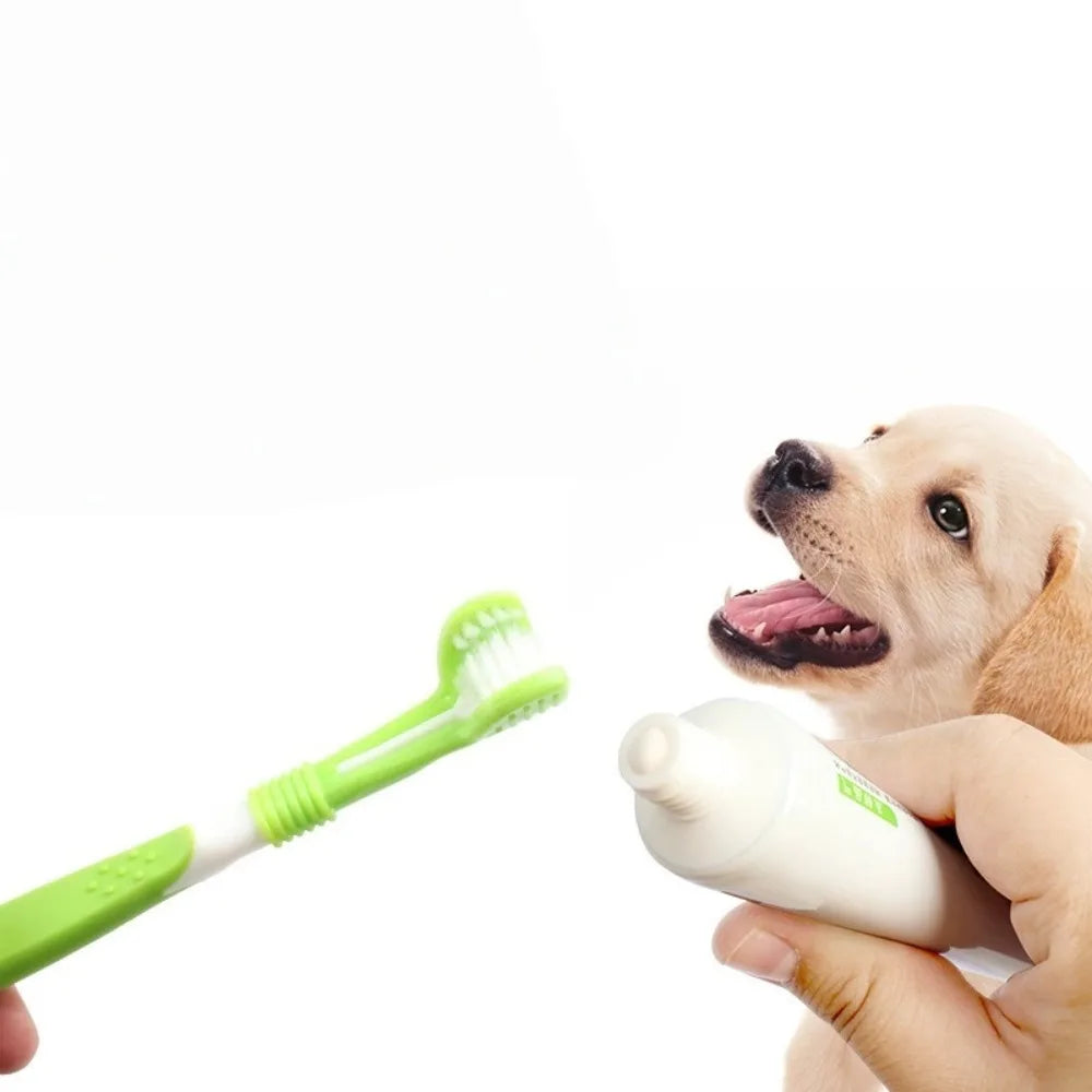 Three Sided Pet Toothbrush For Dogs And Cats Dental Cleaning